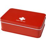 15 Piece first-aid kit in a metal tin, red (7792-08)