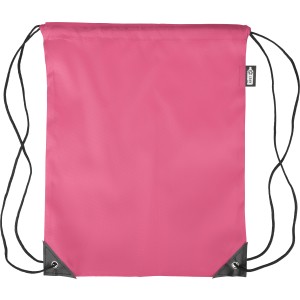 rPET polyester (210D) drawstring backpack Calix, pink <font size=1>[ENG]</font>