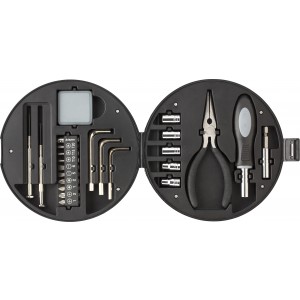 Werkzeug-Set aus Kunststoff Florian, Schwarz/Silber