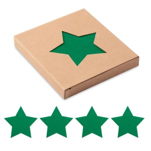 RPET 4 felt coaster set, Green <font size=1>[ENG]</font>