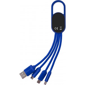 4-in-1 Charging cable set Idris, blue (Eletronics cables, adapters)