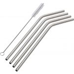 4er Set Strohhalme aus Edelstahl Rudy, Silber (8236-32)