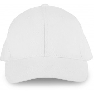 6 PANELS ORGANIC COTTON CAP, White (Hats)