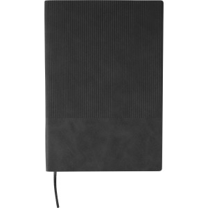 Recycled PU notebook (A5) Elian, black <font size=1>[ENG]</font>