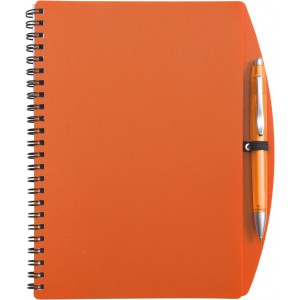 Notizbuch 'Spektrum' aus Kunststoff, Orange