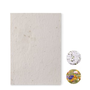 A5 wildflower seed paper sheet, White <font size=1>[ENG]</font>