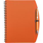 A5 Wire bound notebook and ballpen, orange (5140-07CD)