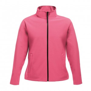 ABLAZE WOMEN'S PRINTABLE SOFTSHELL, Hot Pink/Black (Jackets)