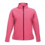 ABLAZE WOMEN'S PRINTABLE SOFTSHELL, Hot Pink/Black