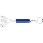 ABS 3-in-1 charging cable and key holder, blue (9105-05)