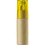 ABS and cardboard tube with pencils Libbie, yellow (2497-06)