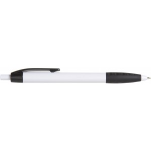 ABS ballpen Amarantha, white (Plastic pen)