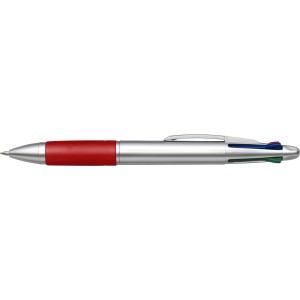 ABS ballpen Chlo, red (Multi-colored, multi-functional pen)