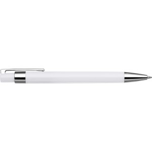 ABS ballpen Jarod, white (Plastic pen)