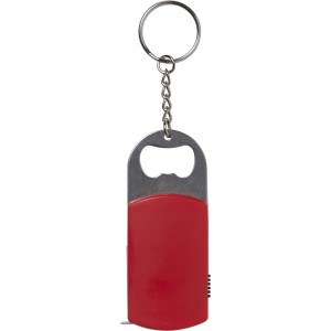 ABS key holder with bottle opener Karen, red (Keychains)