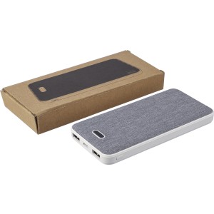 Recycled ABS power bank Tovi, white <font size=1>[ENG]</font>