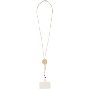 Adhab smartphone lanyard with bamboo details, White <font size=1>[ENG]</font>