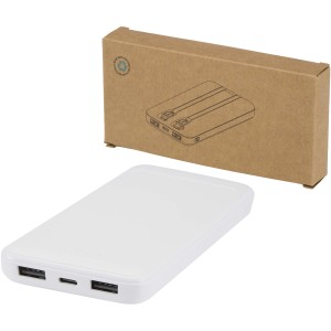 Adhil 10.000 mAh 10W recycled plastic power bank with 2 buil <font size=1>[ENG]</font>