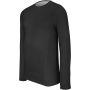 ADULTS' LONG-SLEEVED BASE LAYER SPORTS T-SHIRT, Black