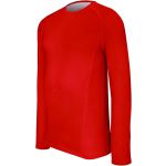 ADULTS' LONG-SLEEVED BASE LAYER SPORTS T-SHIRT, Sporty Red (PA005SRE)