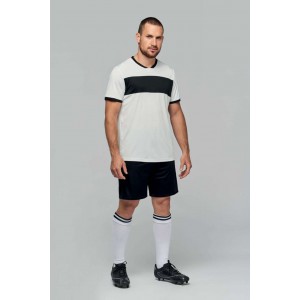 ADULTS' SHORT-SLEEVED JERSEY, Orange/Black (T-shirt, mixed fiber, synthetic)