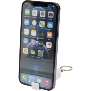 Aggia recycled plastic phone stand with fidget toy, White <font size=1>[ENG]</font>