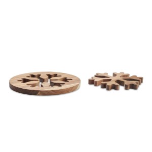 Acacia wooden pot holders set, Wood <font size=1>[ENG]</font>
