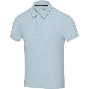 Akoya recycled terry unisex polo, Cloud Blue (T-Shirts, aus Mischgewebe, synthetisch)