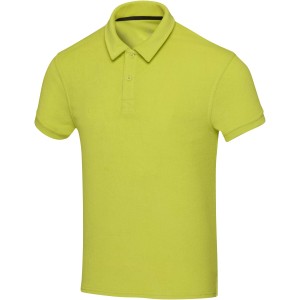 Akoya recycled terry unisex polo, Lime (T-Shirts, aus Mischgewebe, synthetisch)