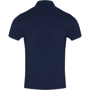 Akoya recycled terry unisex polo, Navy (T-Shirts, aus Mischgewebe, synthetisch)