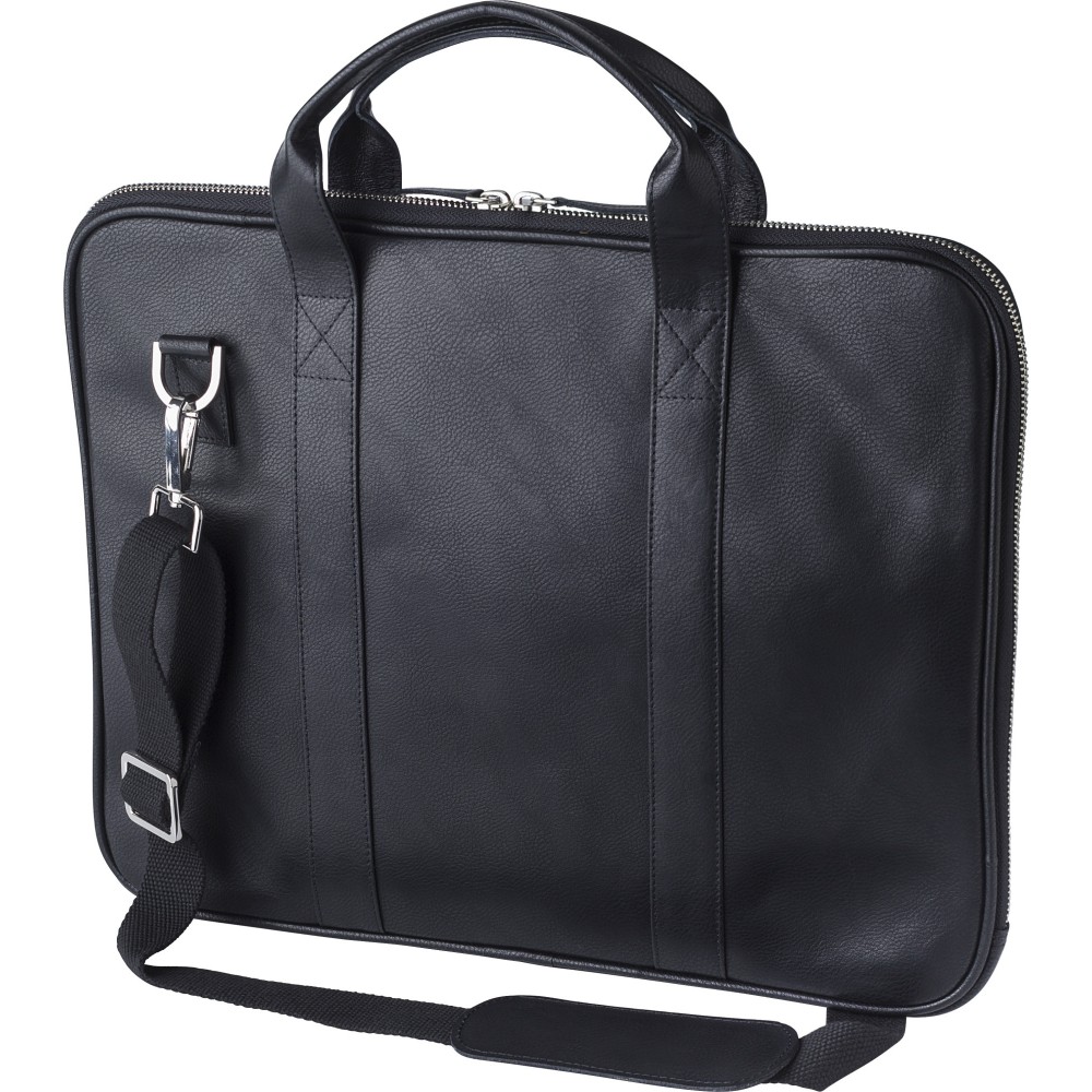 Leder-Laptoptasche Michael, Schwarz (Aktentaschen, Laptoptaschen)
