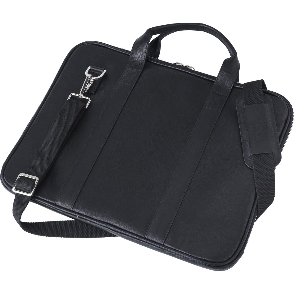 Leder-Laptoptasche Michael, Schwarz (Aktentaschen, Laptoptaschen)
