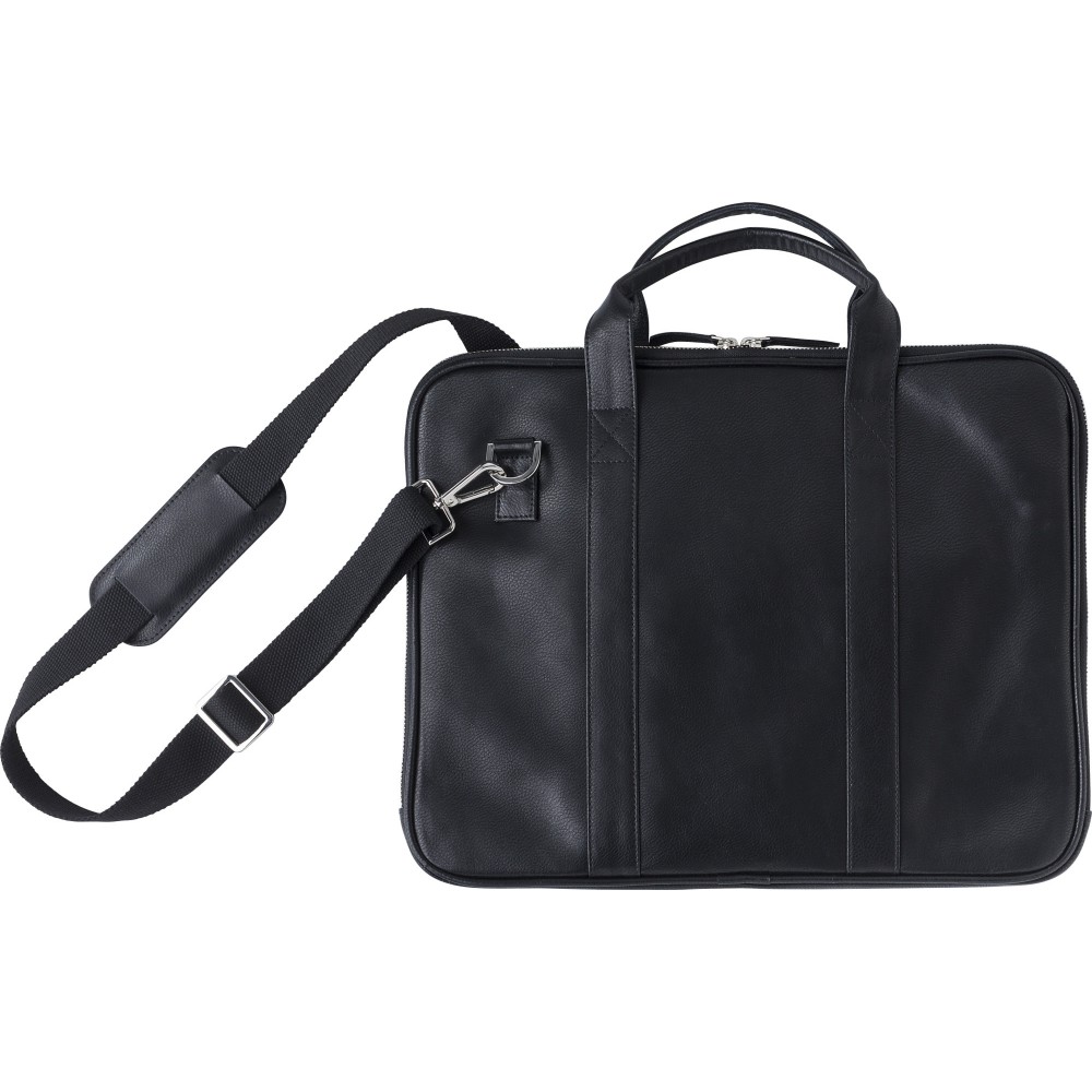 Leder-Laptoptasche Michael, Schwarz (Aktentaschen, Laptoptaschen)