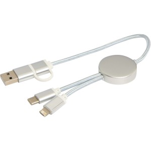 Alasia 5-in-1 recycled aluminium and plastic 30 cm data sync (Eletronics cables, adapters)