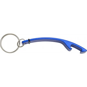 Aluminium 2-in-1 key holder Amani, cobalt blue (Keychains)