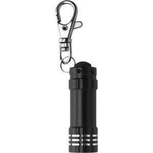 Aluminium 2-in-1 key holder Anna, black (Keychains)