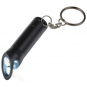 Aluminium 2-in-1 key holder Carla, black (Keychains)