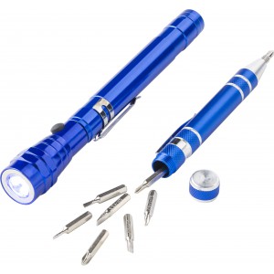 Aluminium 2-in-1 torch Olivia, cobalt blue (Tools)