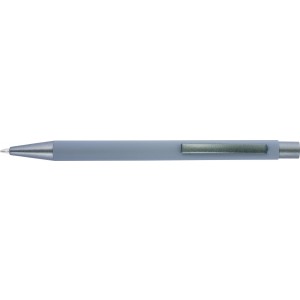 Aluminium ballpen Emmett, grey (Plastic pen)