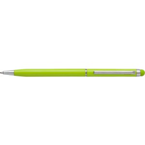 Aluminium ballpen Irina, lime (Metallic pen)