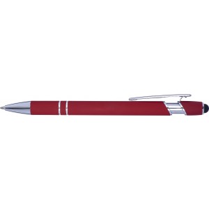 Aluminium ballpen Primo, red (Plastic pen)