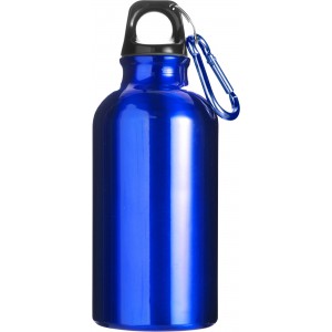 Aluminium bottle Santiago, cobalt blue (Sport bottles)