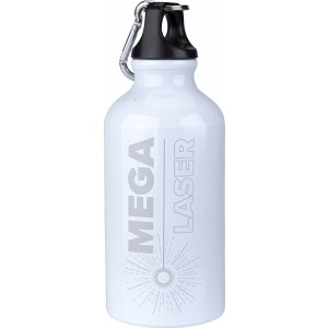 Aluminium bottle Santiago, white (Sport bottles)