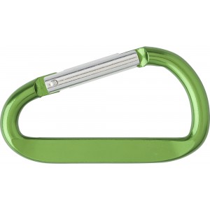 Aluminium carabiner key chain Guilermo, light green (Keychains)