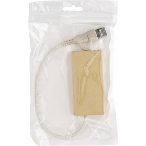 USB-Hub aus Aluminium und recyceltem Papier Paulo, Braun