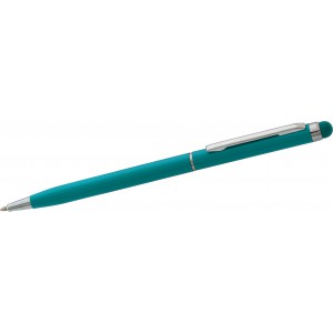 Kugelschreiber aus Aluminium Irina, atoll (blau/grn)