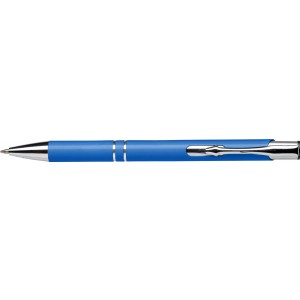 Kugelschreiber aus Aluminium Albacete, Hellblau