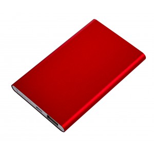 Aluminium power bank Ezra, red (Powerbanks)