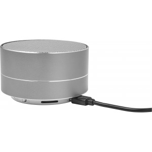 Aluminium wireless speaker Yves, silver (Speakers, radios)