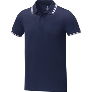 Amarago short sleeve men?s tipping polo, Navy (Polo shirt, 90-100% cotton)